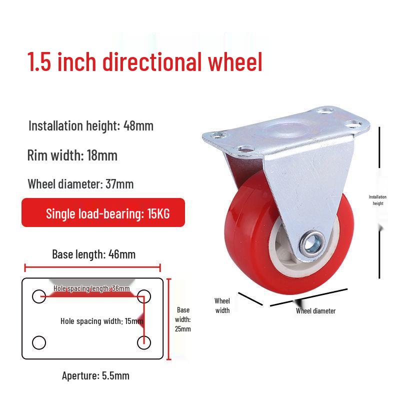 1-3 Inch Silent Swivel Caster Wheels with Brakes for Furniture and Trolleys
