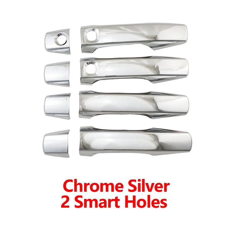 Door Handle Cover For Lexus LX570 2008-2015 Carbon Fiber Chrome Silver Glossy Black Car Accessories Decoration Exterior Stickers