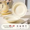 Ruhan Underglaze Hand-Painted Ceramic Deep Dinner Plate