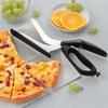 Pizza Scissors, Pizza Cutter Scissors with Firm Base and Comfortable Grip, Food Grade Stainless Steel Blades, Sharp Cutting Blades, Black