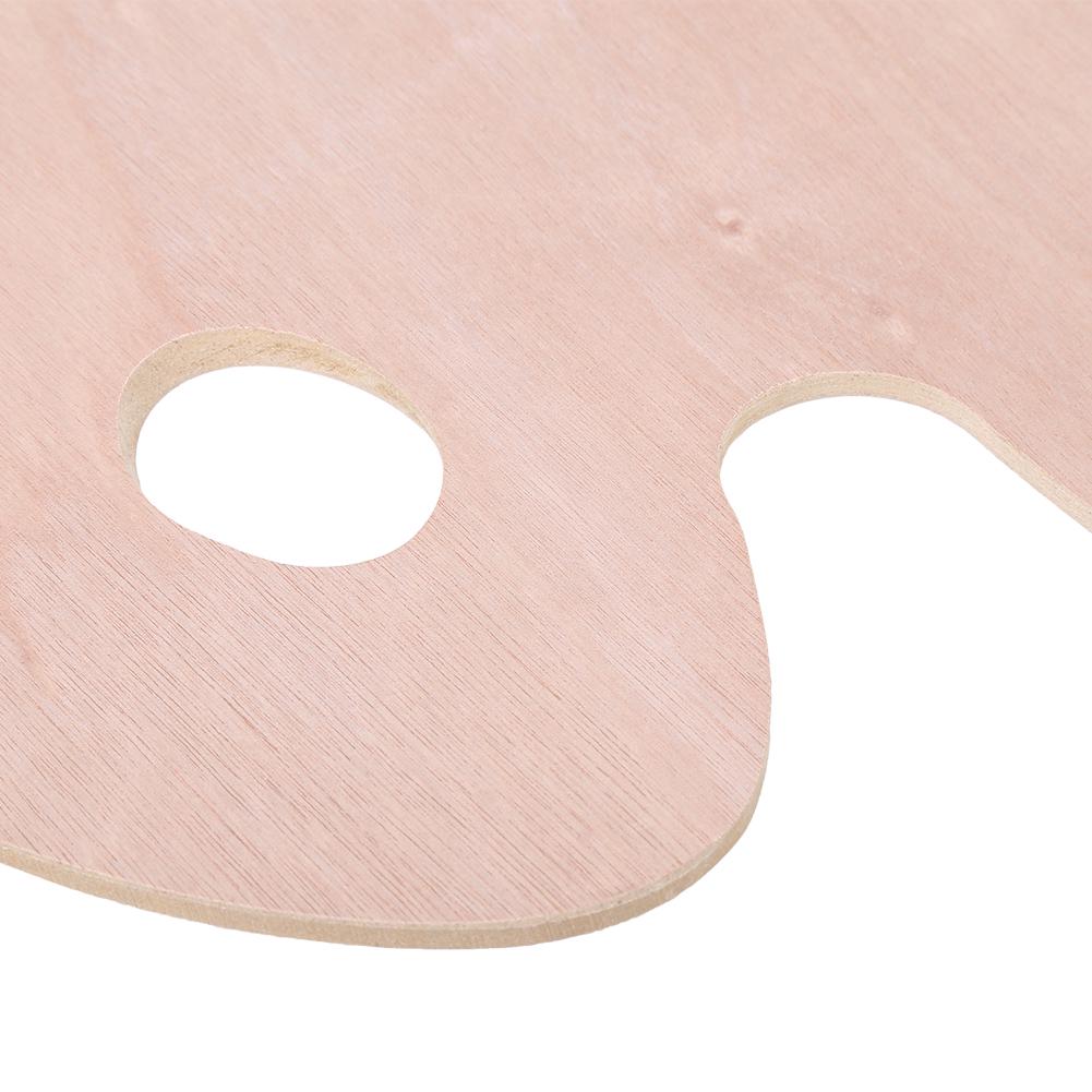 Vintage Artist Oval Wooden Palette Oil Acrylic Paint Tray Wood Painting Tool