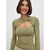 INS Trendy Double-Layer Collar Spring & Fall New Cut Out Fake Two-Piece Silm Slim Looking Micro-Pull Long Sleeves Women's T-shirt T-shirt