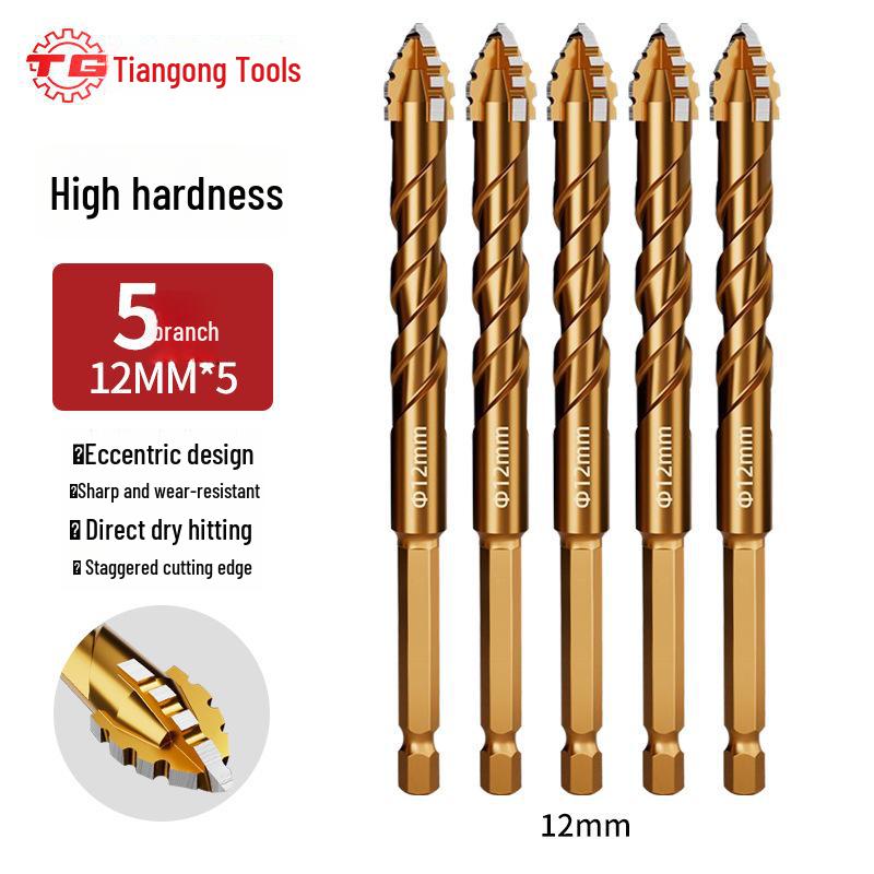 Tiangong High-Hardness Serrated Eccentric Drill Bit for Tile and Concrete