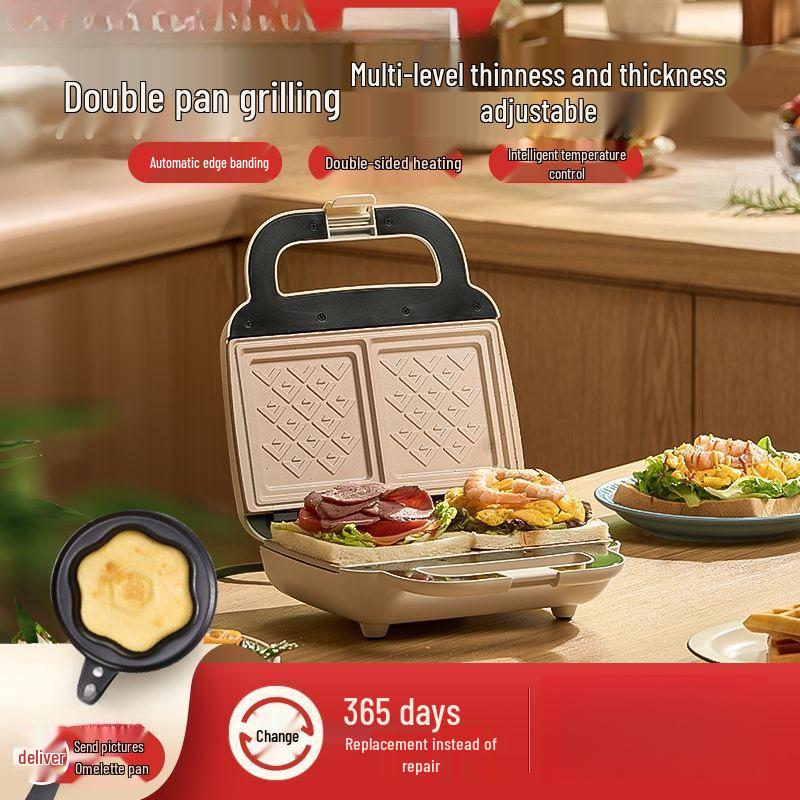 Dual-Plate Breakfast and Waffle Maker