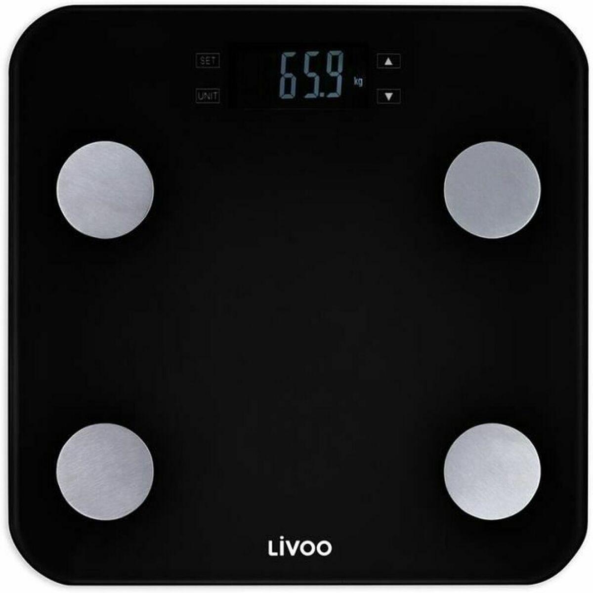 

Цифровые напольные весы Livoo DOM427N, черное закаленное стекло, 180 кг