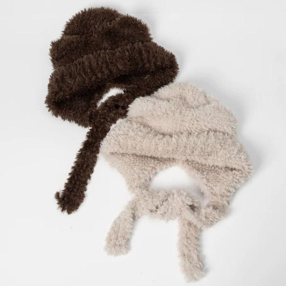 Soft Ear Protection Hat Korean Style Cute Cat Ear Hat Versatile Plush Pullover Hats Girls