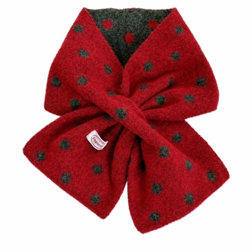 Cross Knitted Scarf Polka Dot Neck Warmer Scarf Gifts Neck Scarf for Women