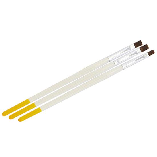 

3Pcs Acrylic Nail Art Salon Pen Tips UV Gel Builder Painting Design Brush Set