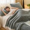 Thickened Double Layer Milk Velvet Lamb Velvet Blanket Office Nap Blanket Student Dormitory Shoulder Wrap Woolen Blanket