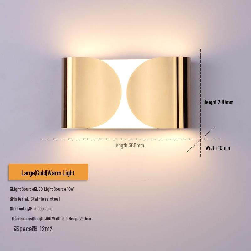 Nordic LED Wall Lamp: Designer Stainless Steel Indoor Light for Bedroom, Living Room, or Stairway