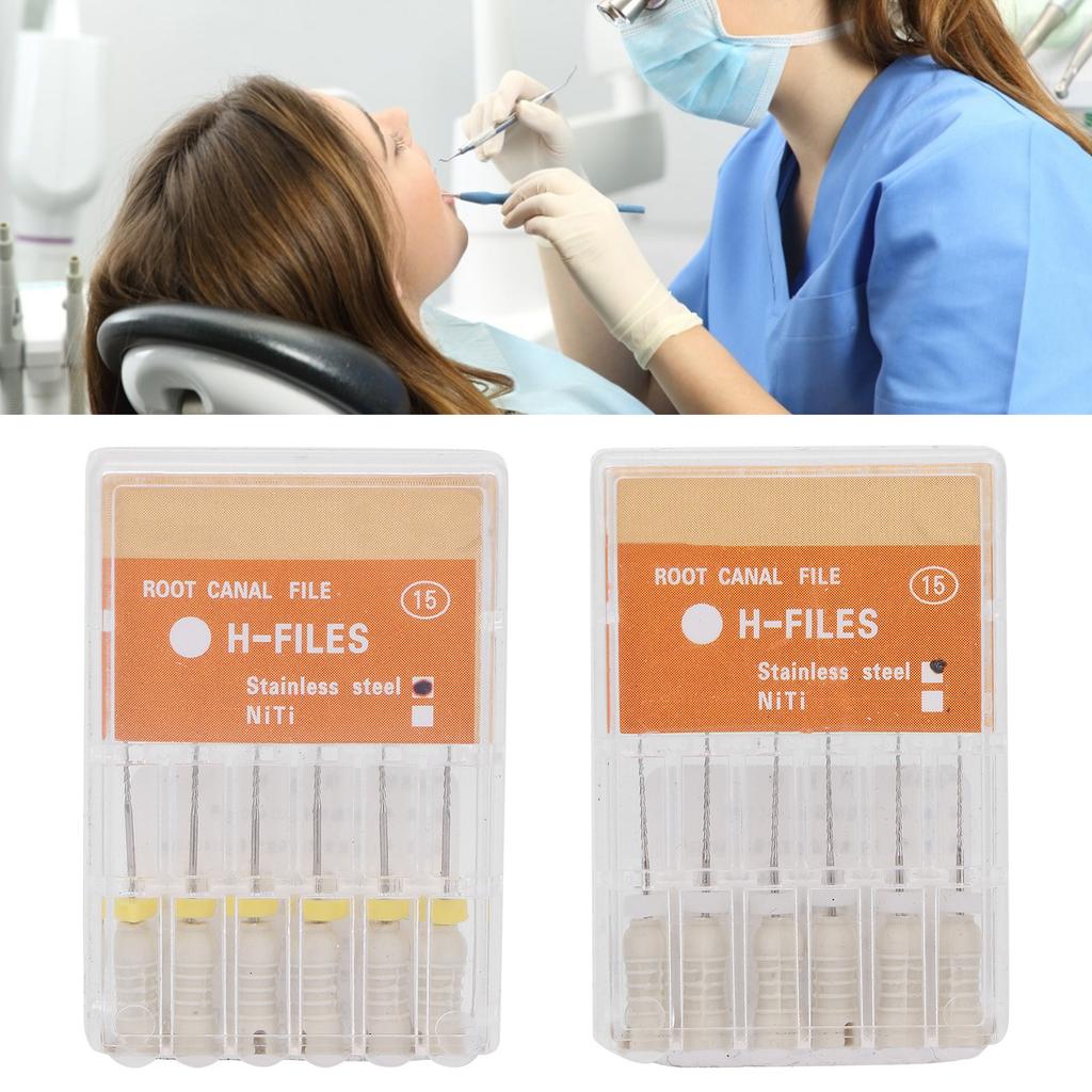 Profesyonel Kök Kanal Dosyaları Paslanmaz Çelik Endodontik H Dosyası Diş Alet Aksesuarı