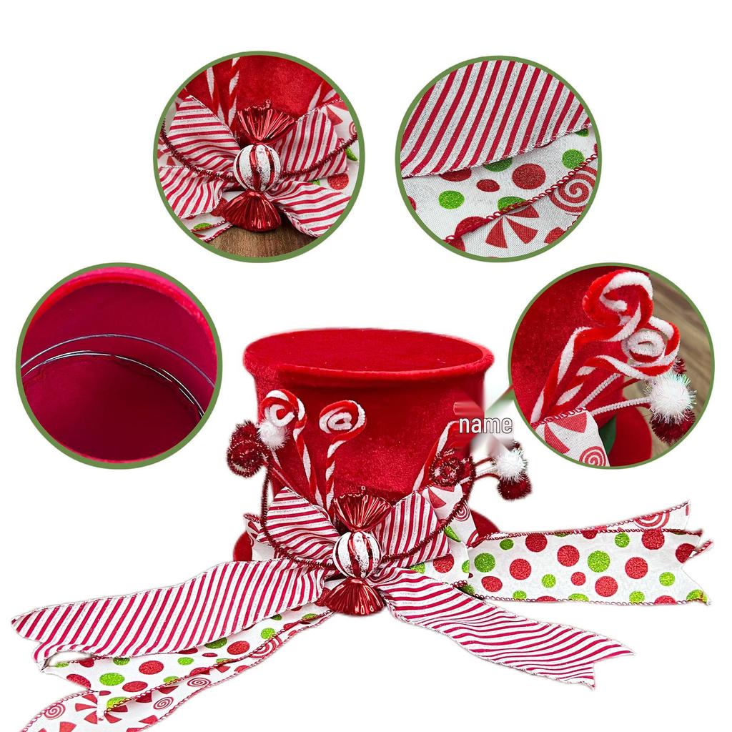 Grenzüberschreitender Bestseller Faltbare Süßigkeiten Schleife Weihnachtsbaumspitze Stern Dekorationen