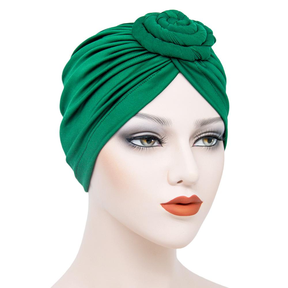 Women Knotted Turban Bonnet Hijab Cap Headband Muslim Hat Head Cover Hair Accessories