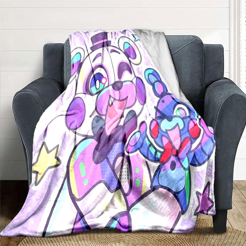 1Pc Five Nights Freddy'S Blanket For Couch Bed Plush Cozy Fuzzy Blanket Super Soft Warm Blankets For Fall And Winter 0918218