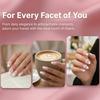 24Pcs Pink Bow Women Press on Nails, Faux Pearl Almond Stick-on Fake Nails, French Tip Glue on False Nails for Office Date Party Wedding