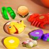 Children's Kitchen Toy Set Simulated Kitchen Cutting Cookware Simulated Fruits Cutting Toys Cooking Accessories for Kids Gift