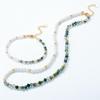Minimalist Moss Agate & Pearl S925 Silver Bracelet