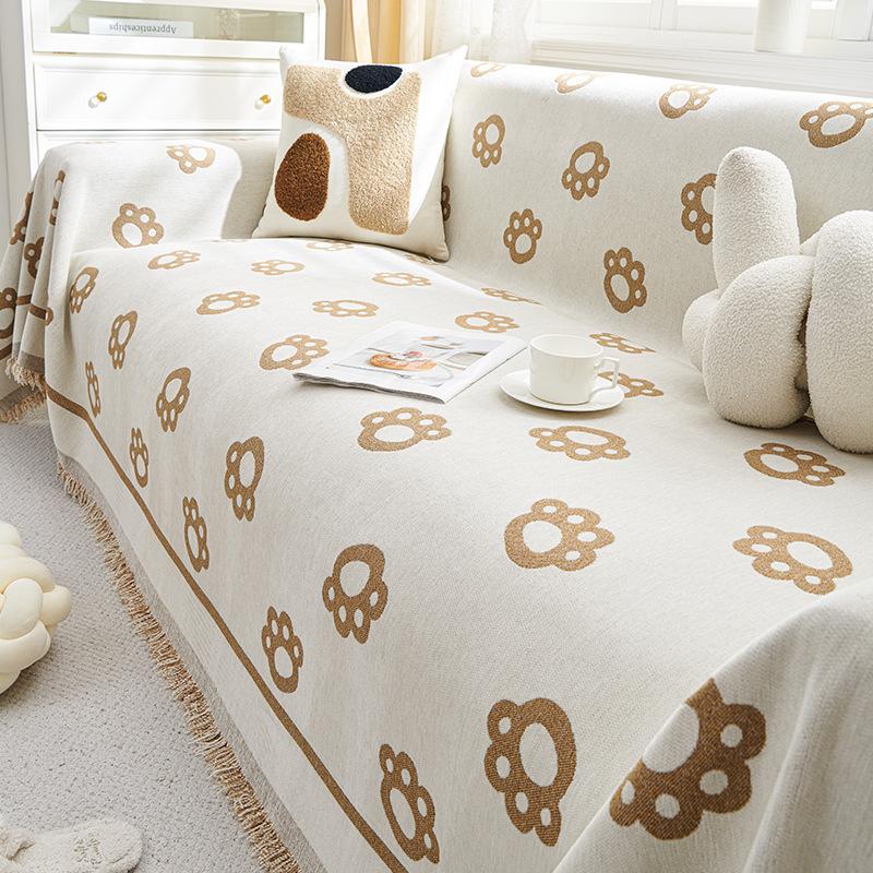 

Полотенце для дивана из синели, универсальный универсальный чехол для дивана Four Seasons, пылезащитный чехол, цельный чехол для дивана, ткань с защитой от царапин 180*130cm