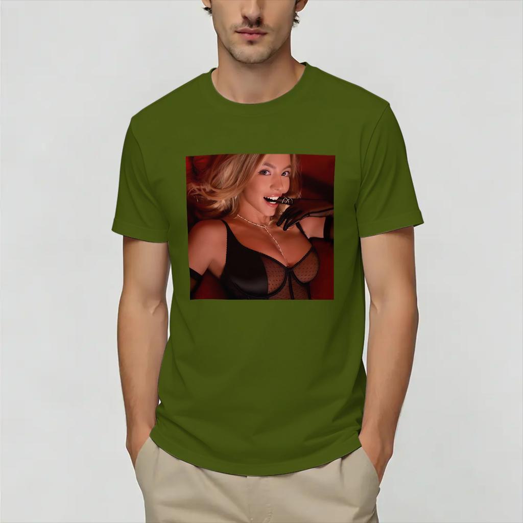 Sydney Sweeneys Tshirt Summer Hippie T Shirts Unisex 100 Cotton Oneck Oversize Top Tees Short Sleeve Streetwear Tshirt