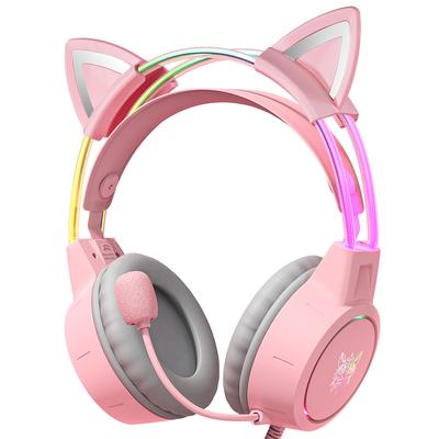X15 Pro Trådbundna Gaminghörlurar med RGB-ljus Flexibel mikrofon Knappkontroll Stereo Surround Headset för Dator PC Gamer