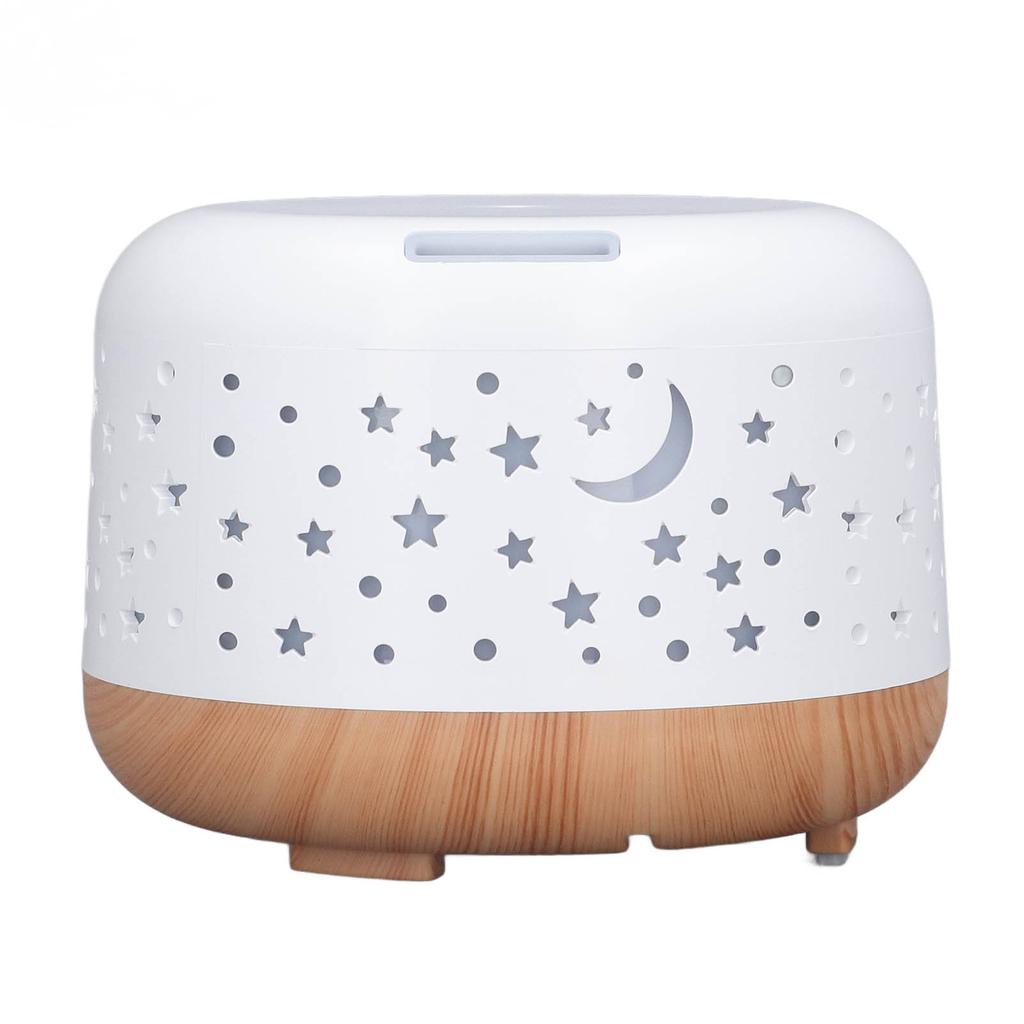 Aromatherapy Humidifier 300ml Wood Grain Design Low Noise Desktop Humidifier with LED Color Light