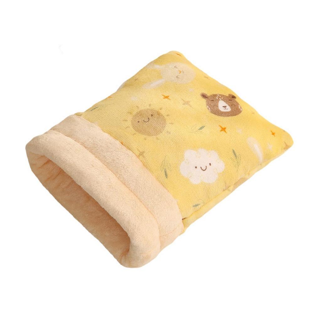 Cute Cat Sleeping Bag Thickened Cartoon Cat Nest Mat Winter Warm Pocket Type Kitten Quilt Bed Pet Supplies