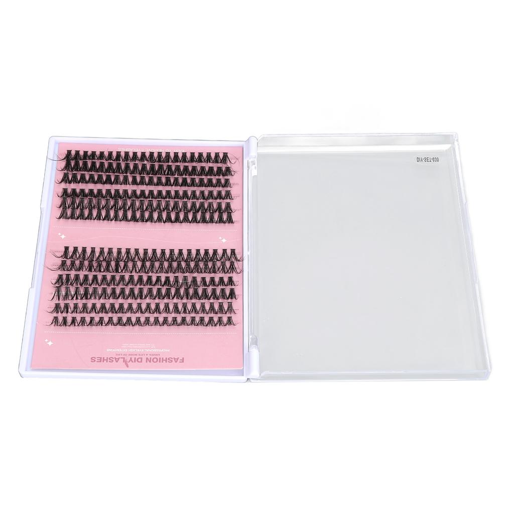 240pcs False Eyelash Clusters D Curl Lifelike Individual Fake Lashes Set for DIY Lash Extension 10mm to 16mm DIY‑SET‑030