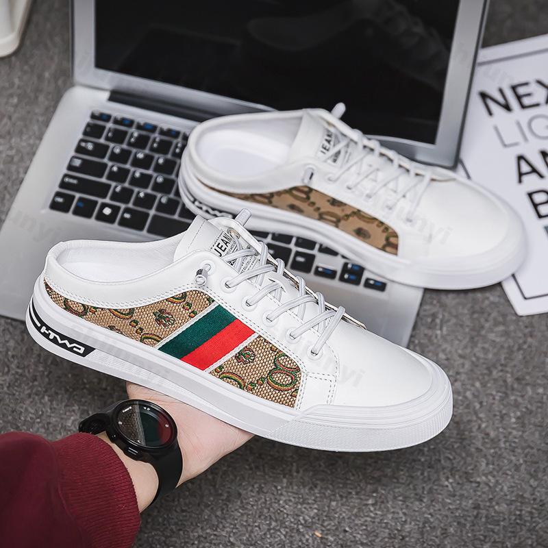 Men's Slippers 2025 Summer New Outdoor Anti-slip Breathable Male Casual Slippers Trend Party Flat Sandals Half Slippers