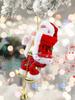 Animated Electric Santa Claus on Rope with Music Battery Operated Rope Climbing Santa Claus Xmas Party Supplies Home Decor
