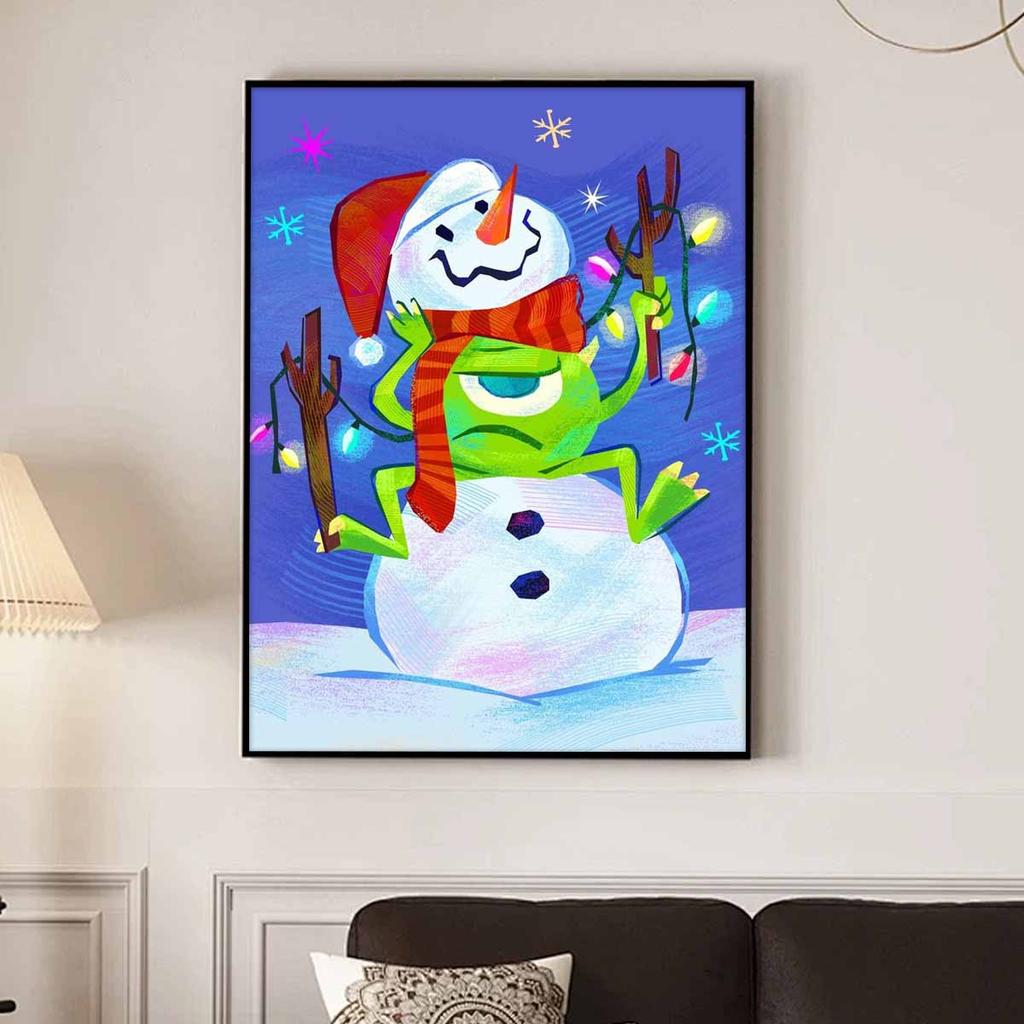 5D Diy Diamond Painting The Snowman and The Big-eyed Boy Full Drill Rhinestones Mosaic Embroidery Handmade Products Home Decor Gift