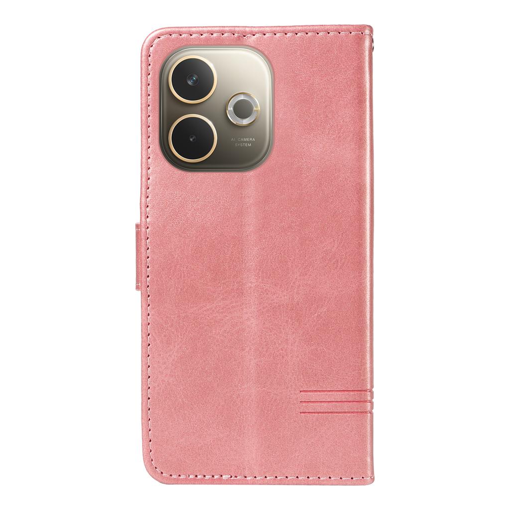 Dla Oppo A5 Energy 5G (Chiny)/Oppo A5 Pro 4G (Światowy) Etui portfelowe Linie w kształcie litery T Skórzane etui na telefon z podstawką