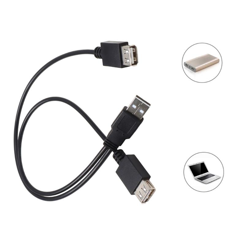 Double USB2.0 A Female Hub Splitter Cable 40cm Length USB2.0 Active/Passive Adapter Cord For Multiple Devices