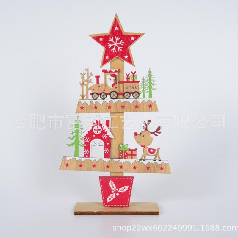 

Рождественские украшения Рождественские елочные игрушки Маленькая елка праздничный стол Рождественские деревянные украшения