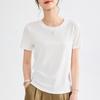 Lyocell Linen T-shirt Women's Summer Short-sleeved Thin Bottoming Shirt Loose Top Clothes
