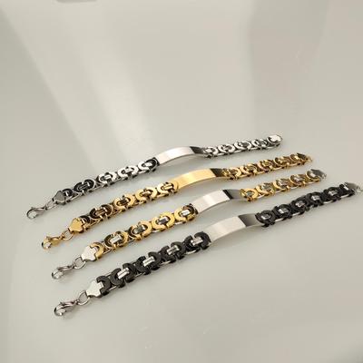 Beliebtes europäisches und amerikanisches Titan Edelstahl Flachgliedarmband