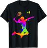 Colorful Shuttlecock  Birdie Badminton Player Sports Lover TShirt Cotton Men Clothing Tops Graphic T Shirts Camisetas