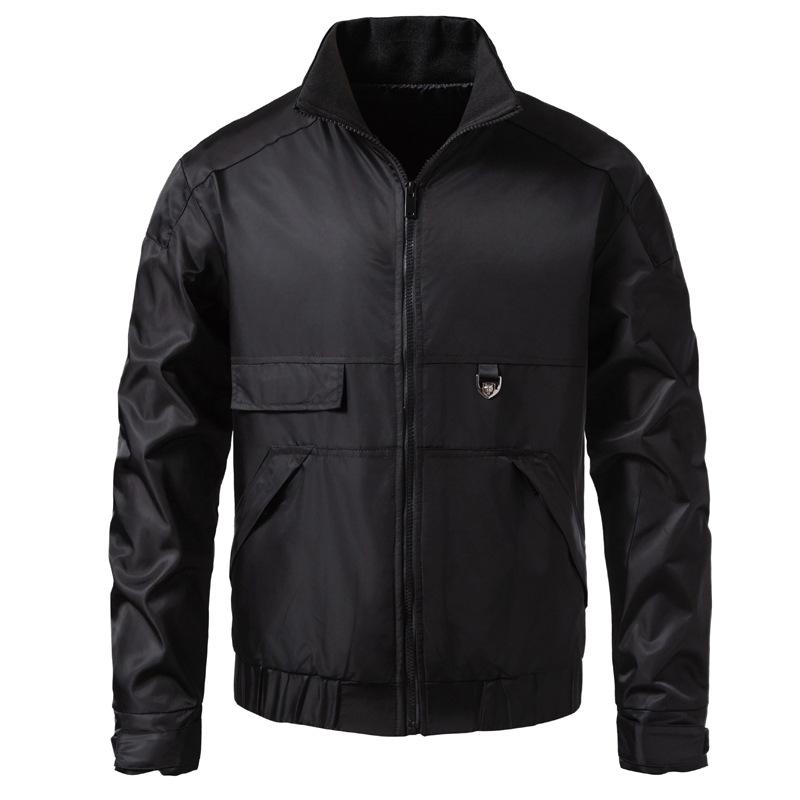 

Осенняя новая мужская простая куртка, повседневная универсальная модная трендовая куртка в корейском стиле, тонкая куртка с воротником-стойкой 2XL