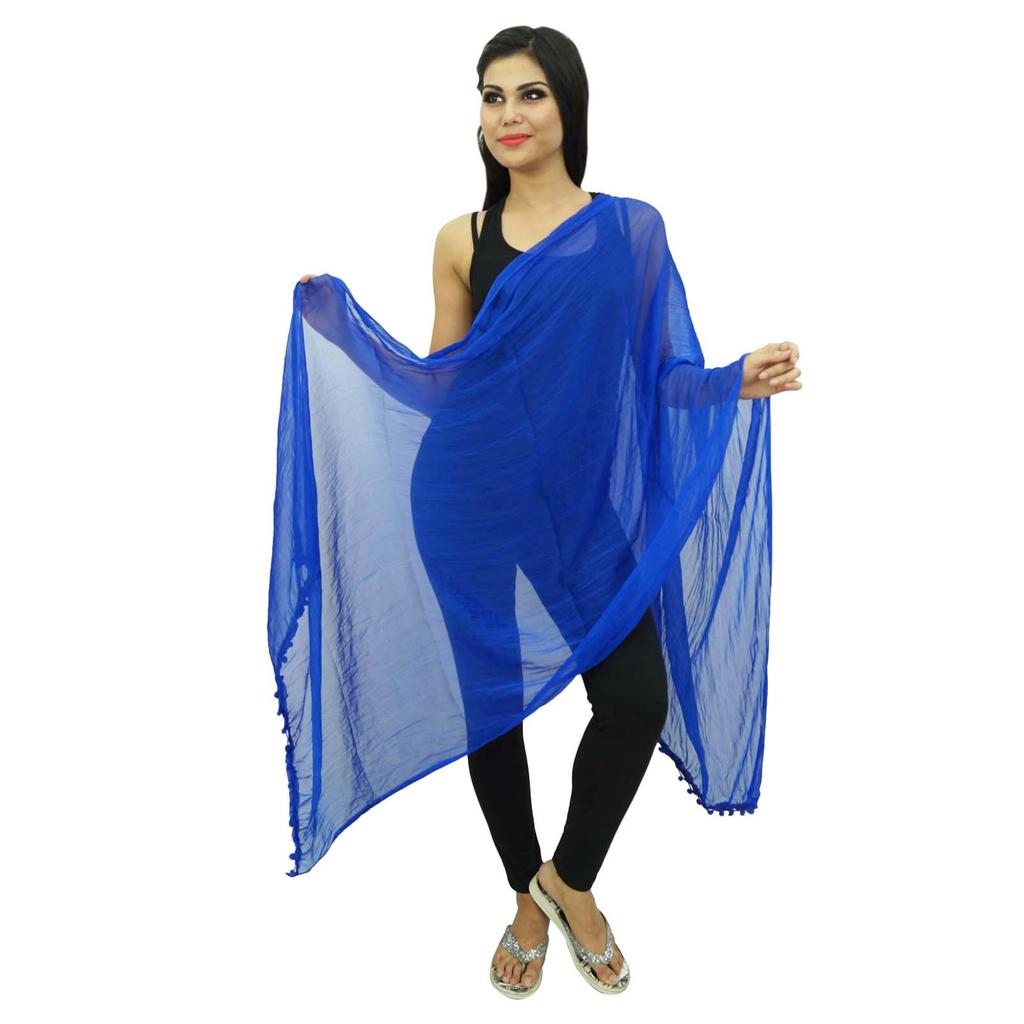 Chiffon Blend Dupatta Long Stole Women Wrap Indian Scarves Chunni