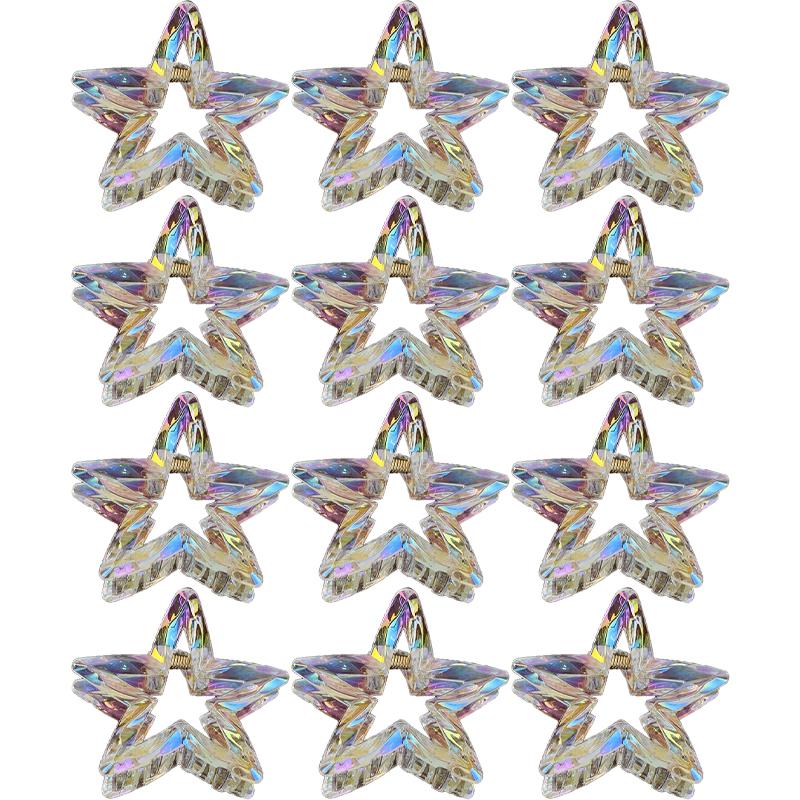 Laser Cutout Star Hair Clips Girl Ponytail Claw Shark Clip Back of Head Hair Accessories