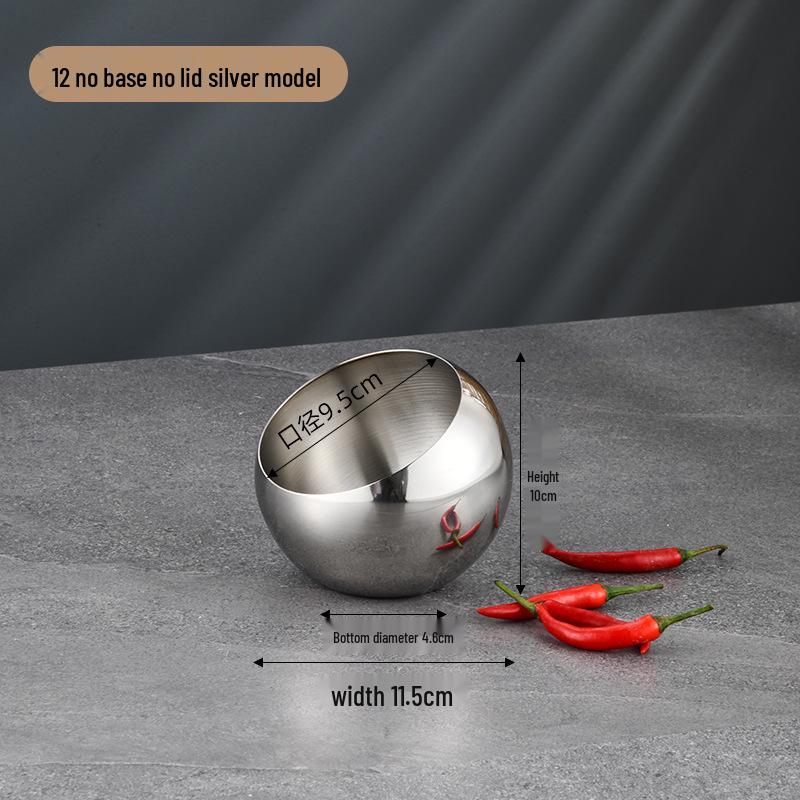 Stainless Steel Slanted Mixing Bowl Set with Lid, Ideal for Seasoning, Sauces & Condiments