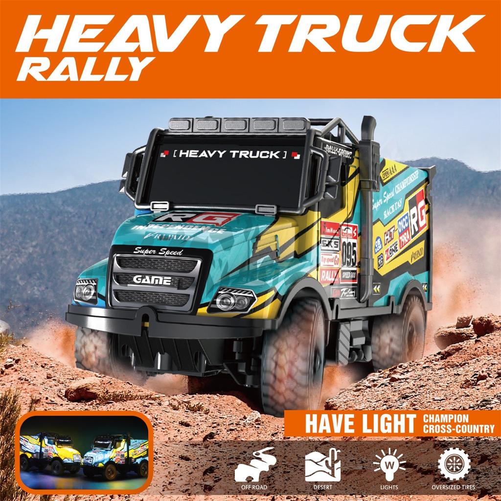 Camion Radiocomandato Illuminato 27MHz Cabina US Dietro Motori Veicolo Giocattoli Per Ragazzi Auto Elettrica Radiocomandata Con Luci LED