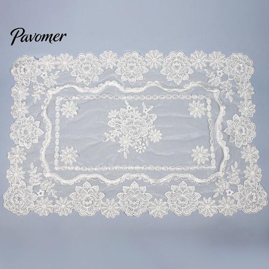 Nakışlı Bardak Altlıkları Retro Dantelli Masa Örtüsü, Beyaz Çiçekli Peçeteler, Masa Matı, Nefes Alabilen Kumaş Tepsi Örtüsü Şeffaf File Peçete Çay Fincanı, Vazo, İçin