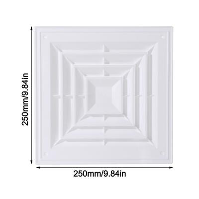 New Plastic Air Vent Grille White Square Ventilation Cover With Flaps Silent Operation Exhaust Fan Cover Ceiling Mount