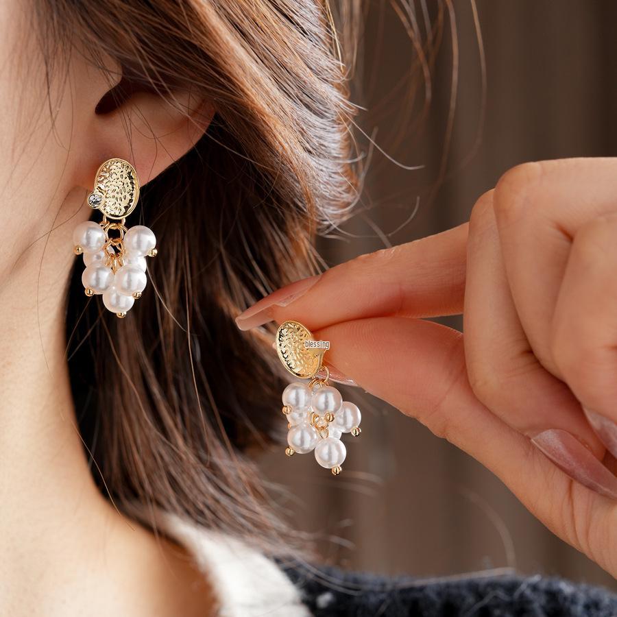 

Срібна Голка Діамантова Крапля Підвіска Пусети - Вінтажний Розкішний Дизайн