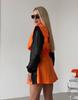 Damen Freizeit Set Mode Locker Colorblock Langarm Reißverschluss Strickjacke Kontrastfarbe Oberteil Rock Sportanzug