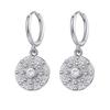 CRMYA Vintage Piercing Ear CZ Zircon Cross Earring Gold Silver Filled Drop Earrings For Women Hoop Earings Jewelry Wholesale