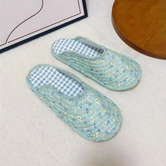 Sommer Stille Geschlossene Baumwollpantoffeln: Atmungsaktive, rutschfeste Indoor-Überschuhe für Erwachsene