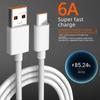 6A Super Fast Charging Cable for Oppo, Huawei, Honor Mobile Phones - 120W Flash Charging