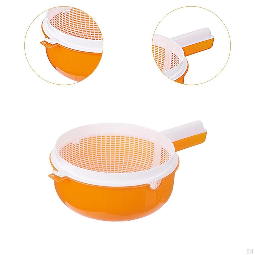 Draining Basket Accessories Container Double Layer Multifunctional Handy Picnic Fruit Washer Bowl