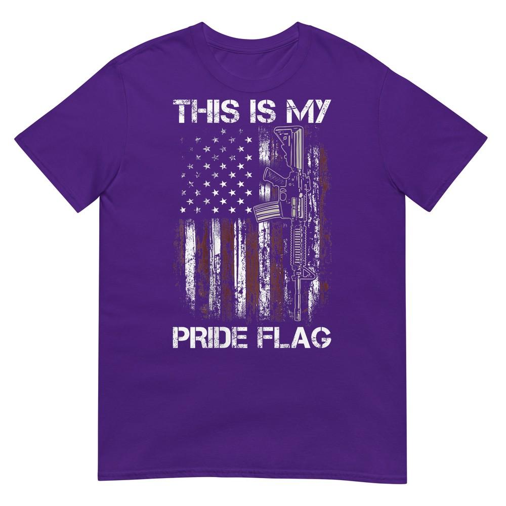 This Is My Pride Flag Gun Usa American 4th Of July (On Back) TShirt
